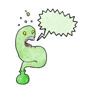 cartoon halloween ghost in bottle with speech bubble N19