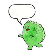 cartoon monster with speech bubble N51