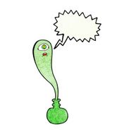 cartoon halloween ghost in bottle with speech bubble N20