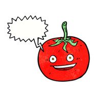 cartoon tomato with speech bubble N50