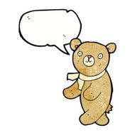 cute cartoon teddy bear with speech bubble N14