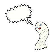 funny cartoon ghost with speech bubble N92