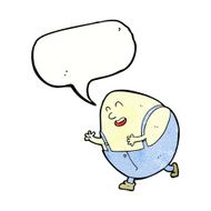 cartoon humpty dumpty egg character with speech bubble N11