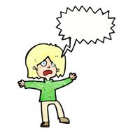 cartoon unhappy person with speech bubble N11