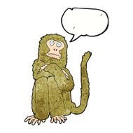cartoon monkey with speech bubble N36