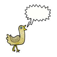 cartoon bird with speech bubble N283