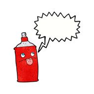 cartoon spray can with speech bubble N13