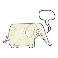 cartoon big elephant with speech bubble N2