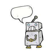 cartoon robot with speech bubble N198