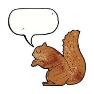 cartoon squirrel with speech bubble N19