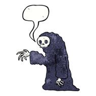 cartoon spooky halloween costume with speech bubble N21