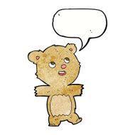 cartoon teddy bear with speech bubble N126