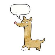 funny cartoon dog with speech bubble N16