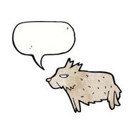 Cartoon Terrier With Speech Bubble N11
