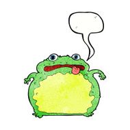 cartoon funny frog with speech bubble N22