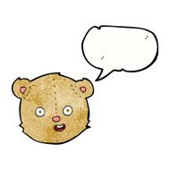 cartoon teddy bear head with speech bubble N11
