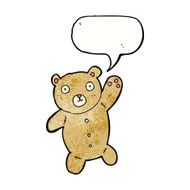 cartoon cute teddy bear with speech bubble N50