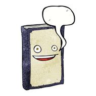 cartoon book with speech bubble N3