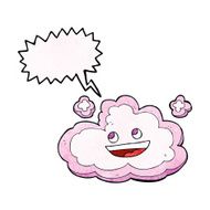 cartoon decorative cloud with speech bubble N12