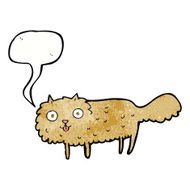 cartoon furry cat with speech bubble N11