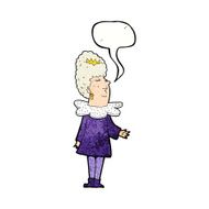 cartoon queen with speech bubble N10