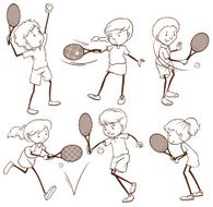 Kids playing tennis N7