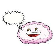 cartoon decorative cloud with speech bubble N13