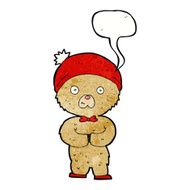 cartoon teddy bear with speech bubble N127