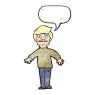 cartoon shocked man with speech bubble N112
