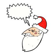 cartoon santa face with speech bubble N11