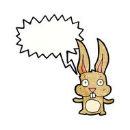 cartoon rabbit with speech bubble N93