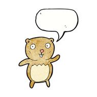 cartoon teddy bear with speech bubble N130