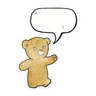 cartoon teddy bear with speech bubble N131
