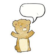cartoon teddy bear with speech bubble N132