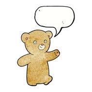 cartoon teddy bear with speech bubble N133