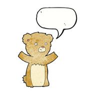 cartoon teddy bear with speech bubble N135