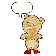 cartoon teddy bear with speech bubble N136