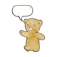 cartoon teddy bear with speech bubble N137