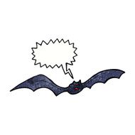 cartoon bat with speech bubble N23