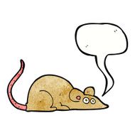 cartoon mouse with speech bubble N19