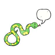 cartoon snake with speech bubble N71