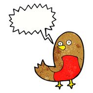 cartoon robin with speech bubble N43