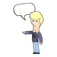 cartoon man blaming with speech bubble N11