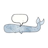 cartoon whale with speech bubble N37