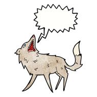 cartoon snapping wolf with speech bubble N7