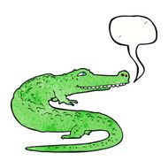 cartoon crocodile with speech bubble N39