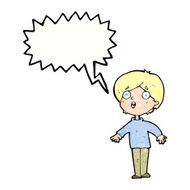 cartoon surprised man with speech bubble N142