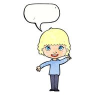 cartoon woman with idea speech bubble N263