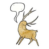 cartoon stag with speech bubble N6