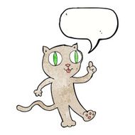 cartoon cat with idea speech bubble N7